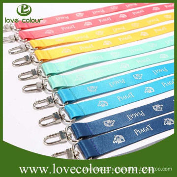 Printed neck lanyard polyester material with cell phone loop